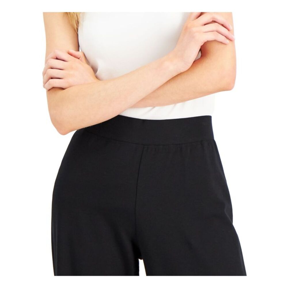 EILEEN FISHER Womens Black Wear To Work Wide Leg Pants XS - Picture 3 of 4